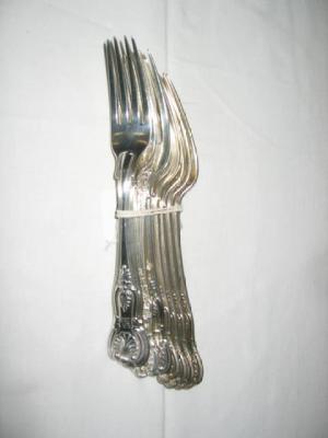 Appraisal: A SET OF FOUR VICTORIAN DESSERT FORKS in Kings pattern