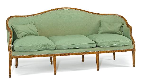 Appraisal: A George III fruitwood sofa fourth quarter th century The