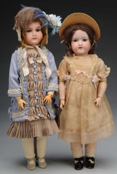 Appraisal: Lot of German Bisque Girls Description Germany Ca -inch doll