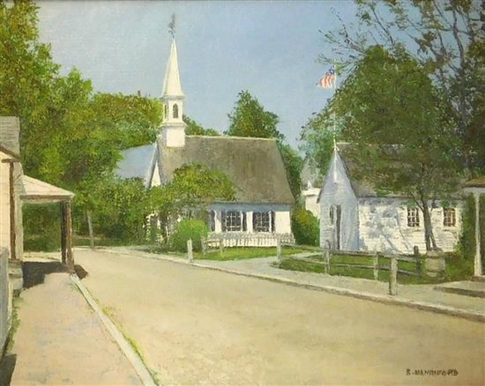 Appraisal: Sultana Hanniford American - Fishtown Chapel oil on masonite with