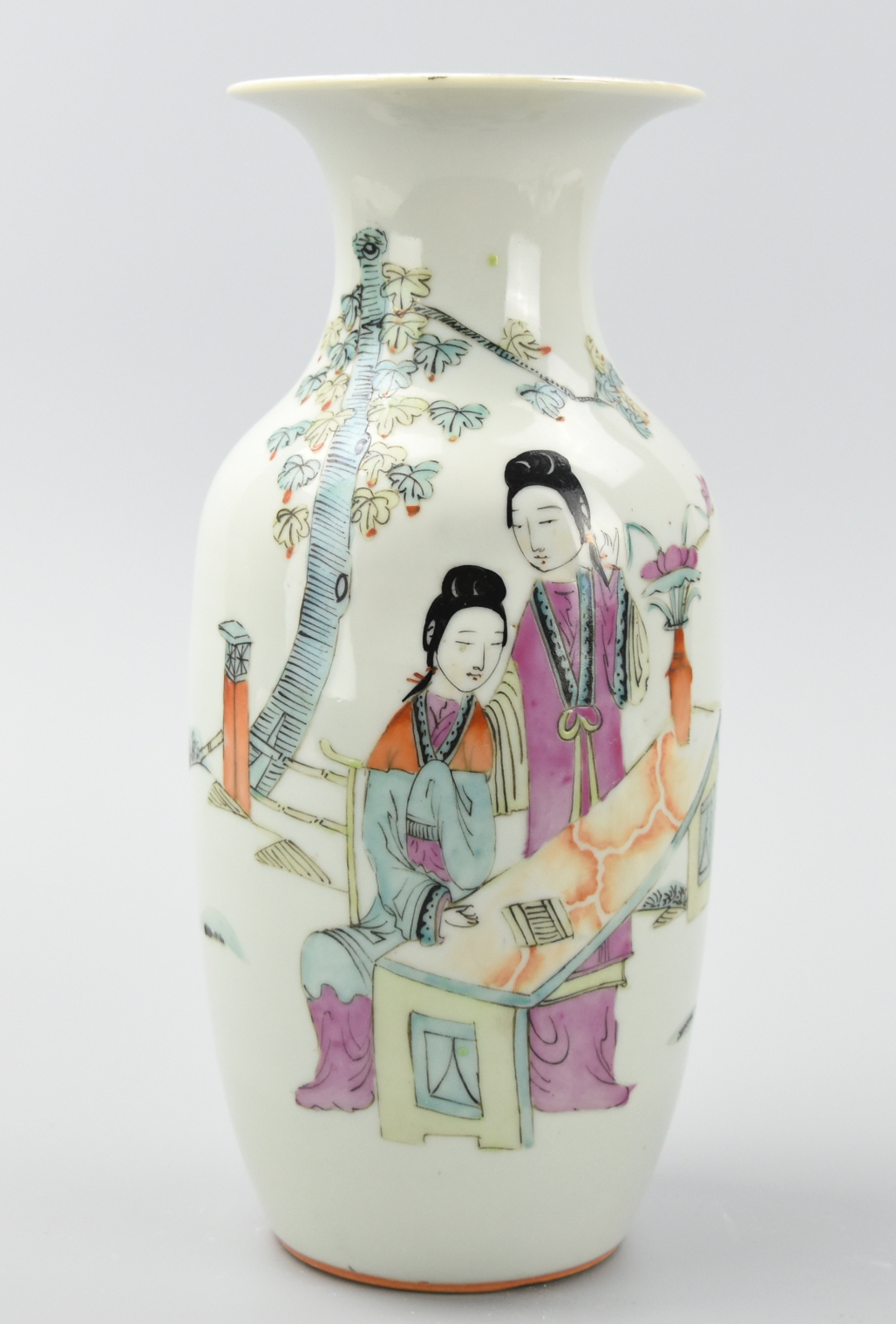 Appraisal: CHINESE FAMILLE ROSE VASE W WOMEN TH C An early