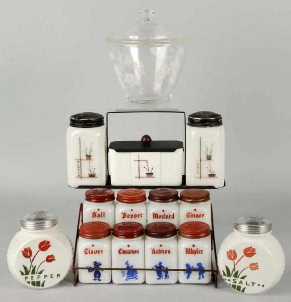 Appraisal: Lot of Range Spice Salt and Pepper Sets Description s