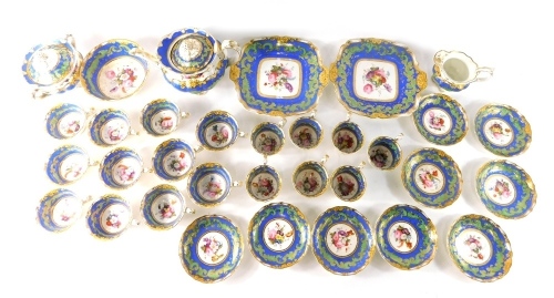 Appraisal: A thC English porcelain tea service profusely decorated with flowers