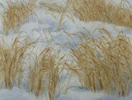 Appraisal: LEE WEISS American b BATTERED GRASS signed lower left Watercolor