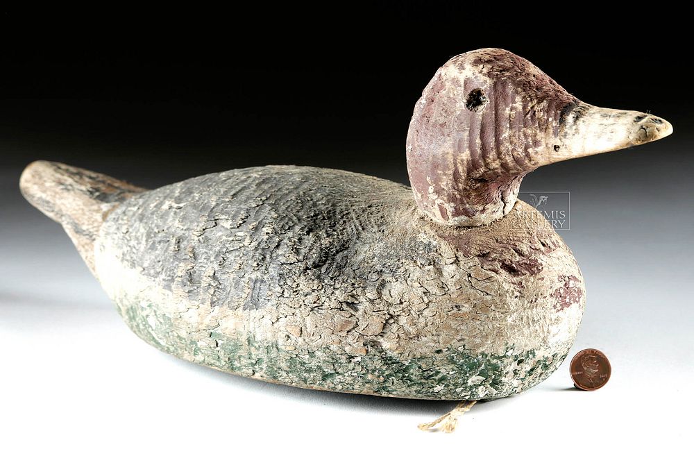 Appraisal: th C American Wooden Duck Hunting Decoy North America USA