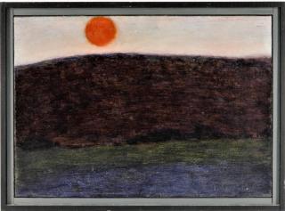 Appraisal: Tony Vevers Abstract Sunset Landscape O C Painting MASSACHUSETTS ENGLAND