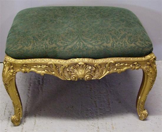 Appraisal: th century style gilt stool the shaped top with applied