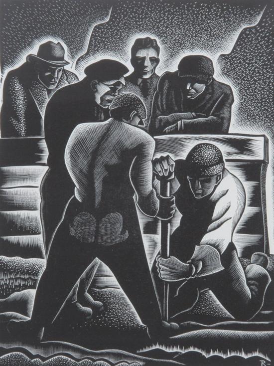 Appraisal: DONATO RICO American - BYSTANDERS signed and dated in pencil