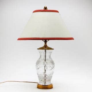 Appraisal: Waterford Crystal Table Lamp on brass base with shade unmarked