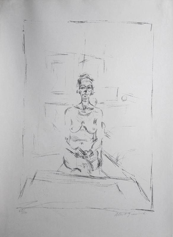 Appraisal: Alberto Giacometti - Alberto Giacometti - Seated Nude Nu Assis