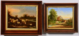 Appraisal: English School Pastoral Oils st item English School th century