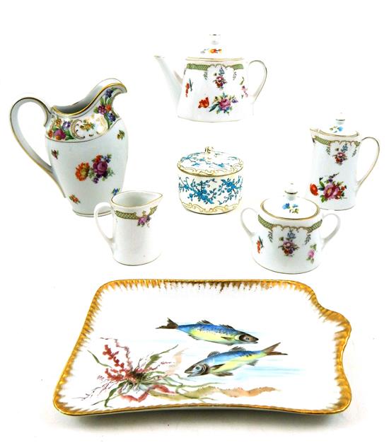 Appraisal: Seven pieces of porcelain Zeh Scherzer Co -pc tea service