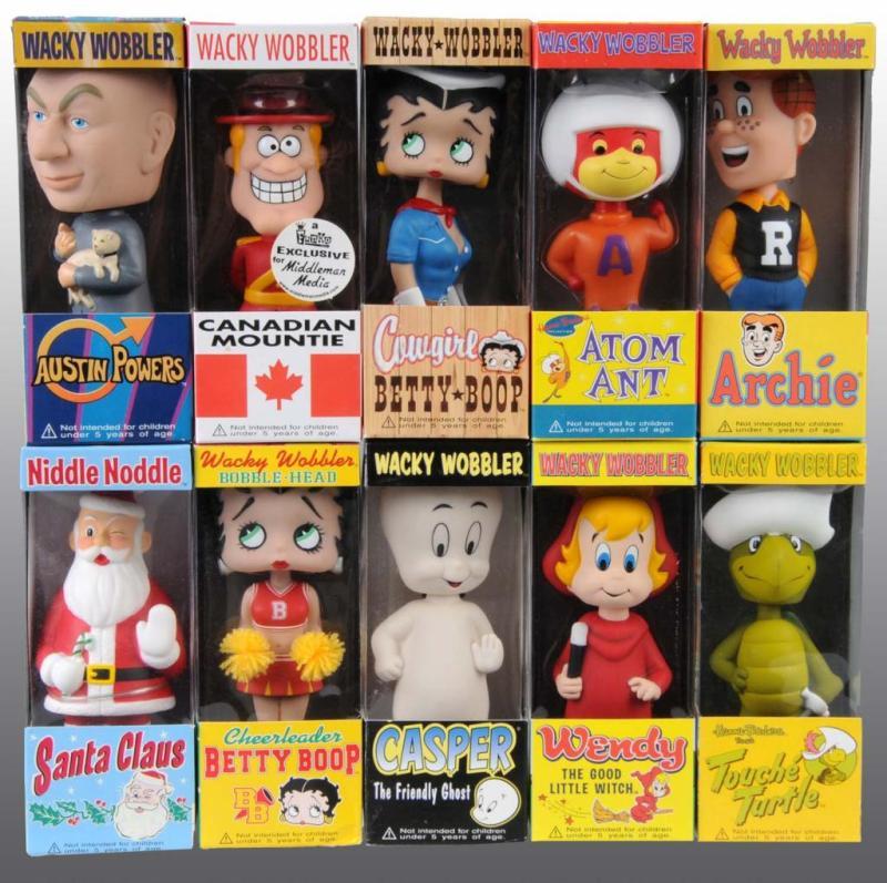 Appraisal: Lot of Contemporary Funko Wacky Wobblers Description All in original