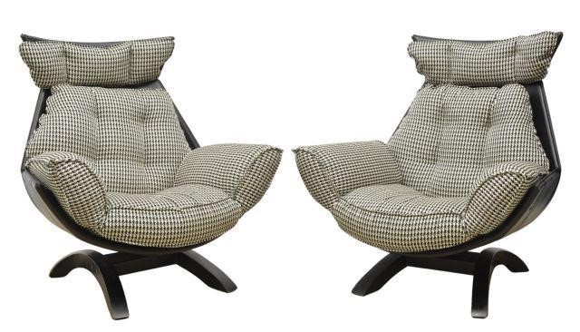 Appraisal: lot of Mid-century modern style lounge chairs late th c