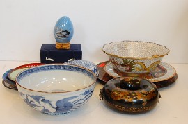 Appraisal: SMALL COLLECTION OF CHINESE CERAMICS CLOISONNE INC TH CENTURY BLUE