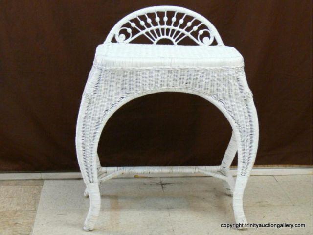 Appraisal: Wicker Rattan Bombay Style Vanity - tall x wide with