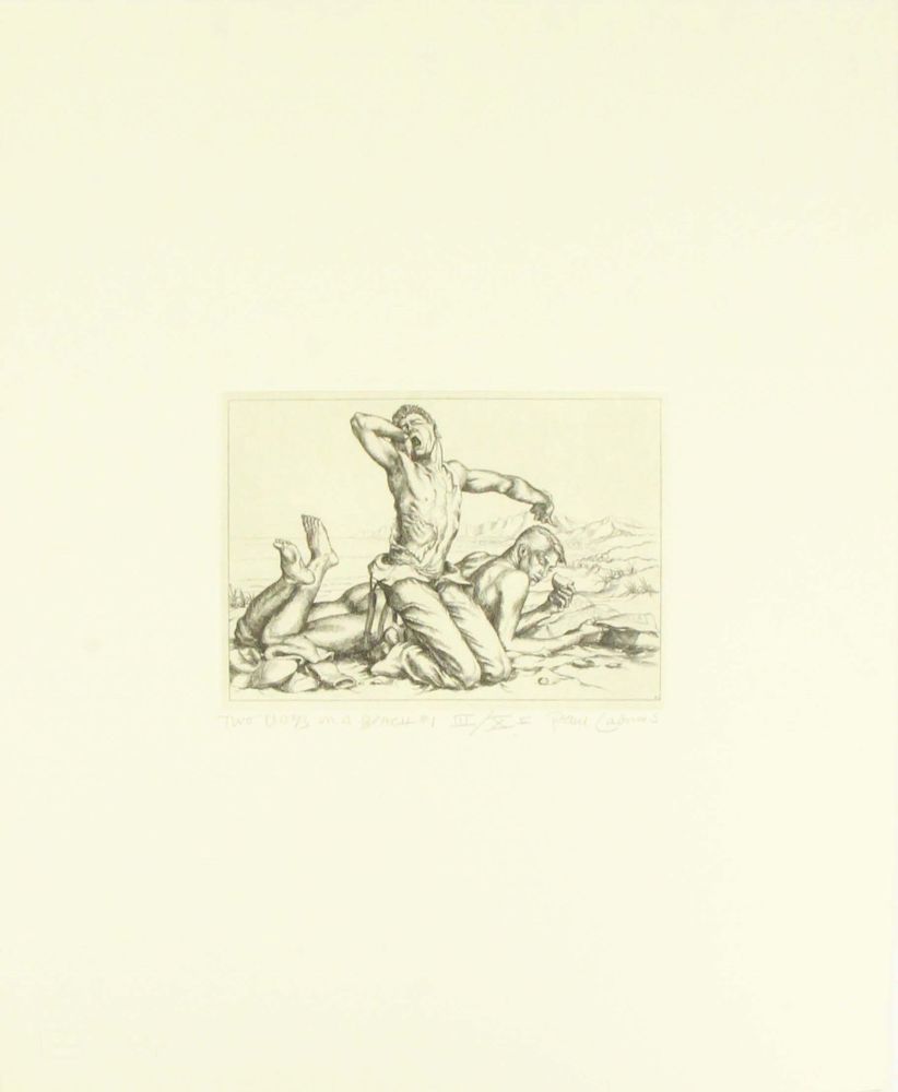 Appraisal: PAUL CADMUS AMERICAN - Etching Two Boys on a Beach