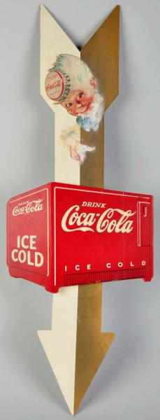 Appraisal: Coca-Cola Sprite Boy Cooler Sign s A few minor closed