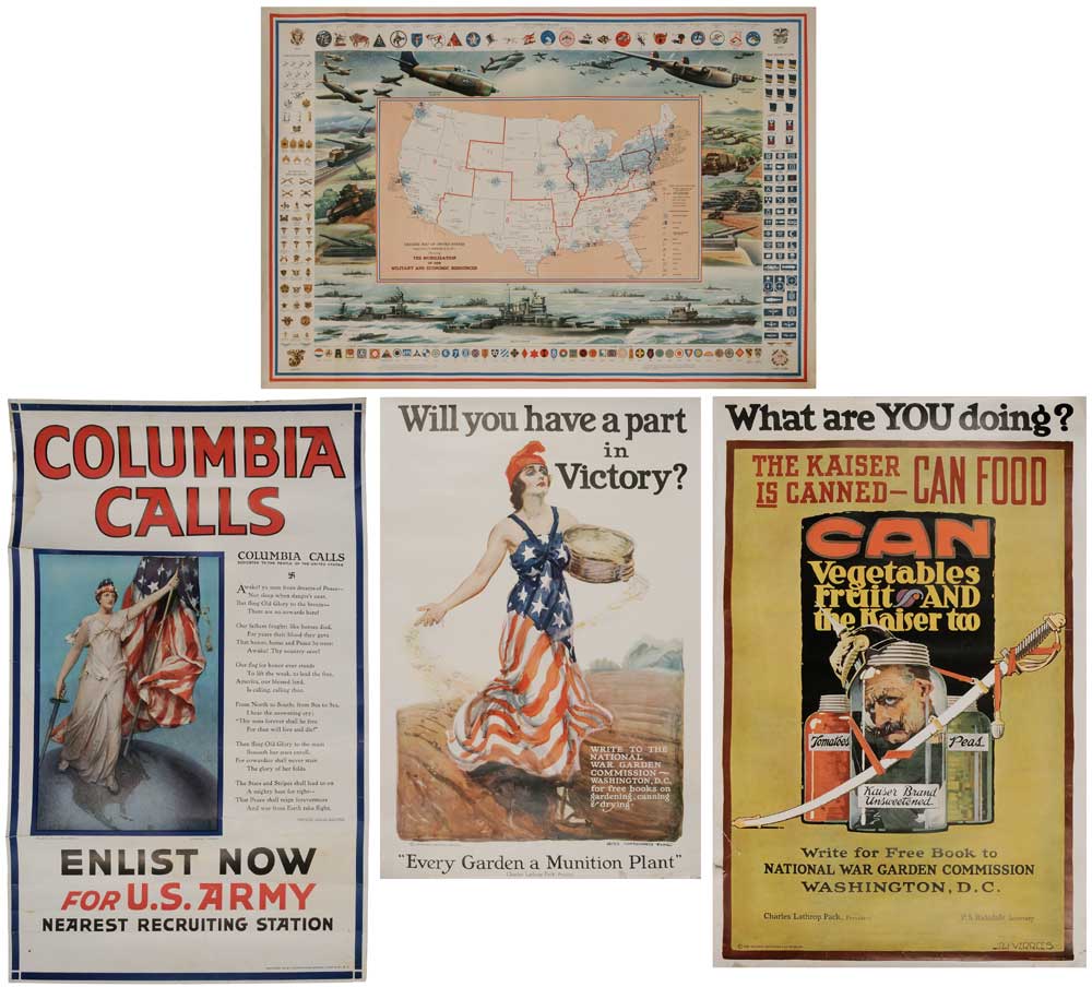 Appraisal: World Wars I and II Posters American - two World