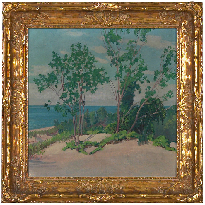 Appraisal: William Ruehl American th Century Indiana Dunes c oil on