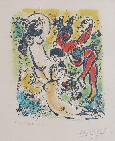 Appraisal: CHAGALL Marc Russian French - ''Come Muses Sing this Rural