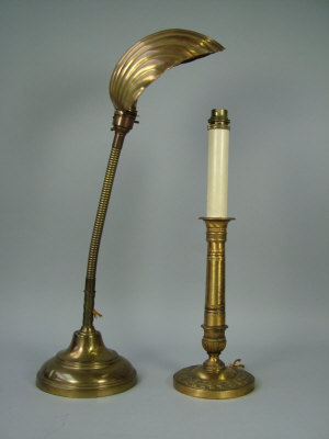 Appraisal: A th century Empire style ormolu candlestick lamp base height