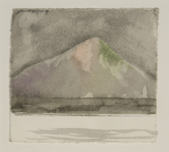 Appraisal: Norman Ackroyd British b Pink Green Gray Mountain Untitled Gray