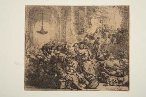 Appraisal: REMBRANDT VAN RIJN Christ Driving the Money Changers from the