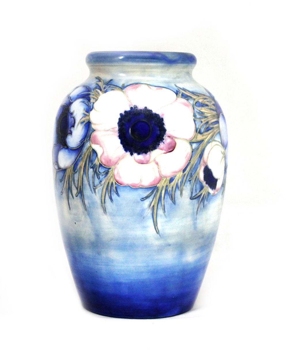 Appraisal: A Moorcroft saltglazed shouldered ovoid vase decorated with the Anemones