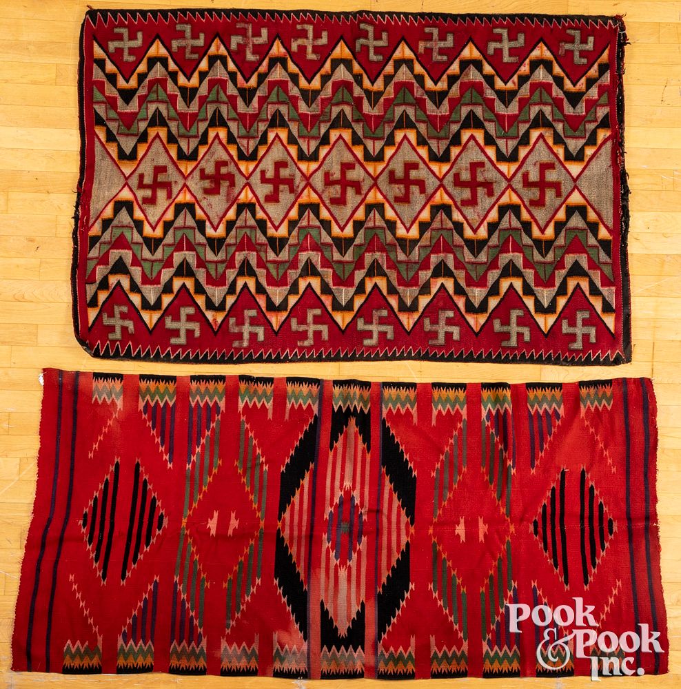 Appraisal: Two vintage Native American Indian textiles Two vintage Native American