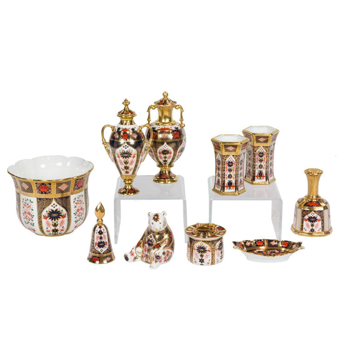 Appraisal: TEN ROYAL CROWN DERBY PORCELAIN DECORATIVE TABLE ARTICLES IN THE