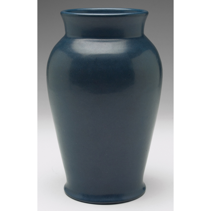 Appraisal: Marblehead vase large form covered with a blue matte glaze