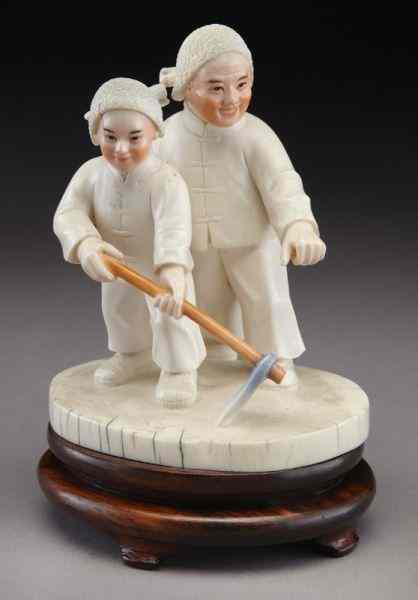 Appraisal: Chinese Cultural Revolution carved ivory figure International buyers should note