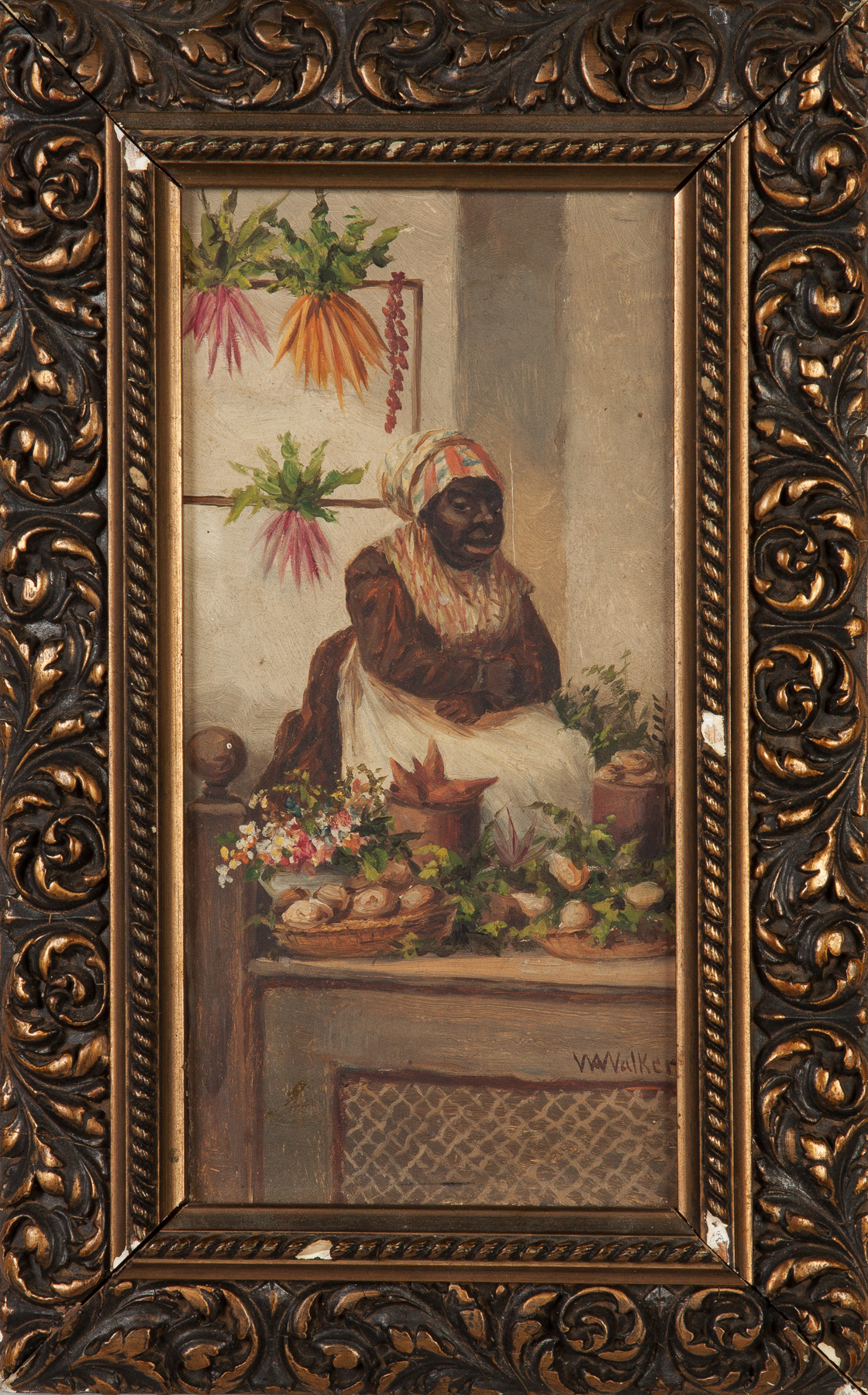 Appraisal: William Aiken Walker American - Seated Mammy with Vegetables Sgn