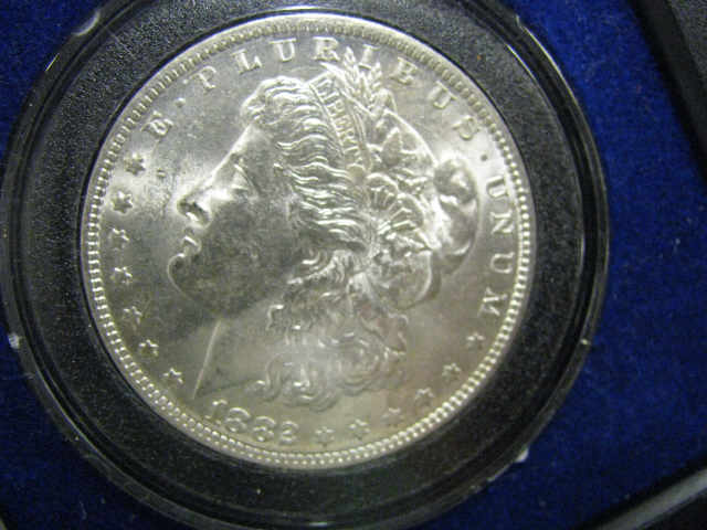 Appraisal: -O over S Morgan Silver Dollar gem uncirculated scarce variety