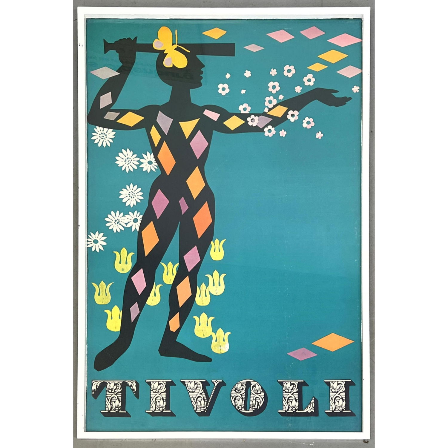 Appraisal: TIVOLI Abstract Modern Poster Framed under glass Dimensions H inches