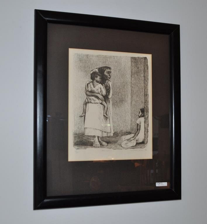 Appraisal: Alfredo Zalce Litho Hesmeck Mexico - signed numbered dated Framed