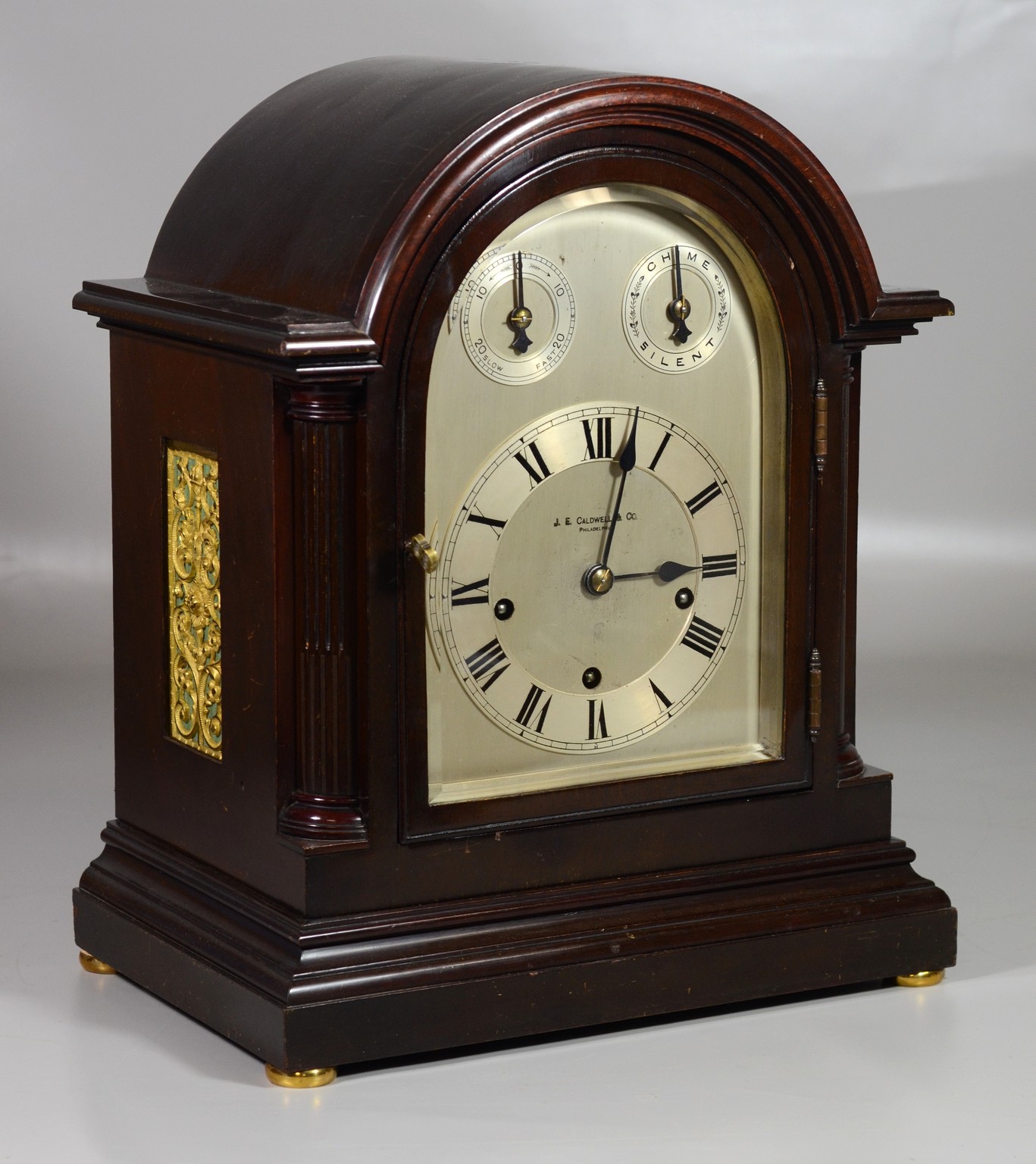 Appraisal: German mahogany bracket clock retailed by J E Caldwell Philadelphia