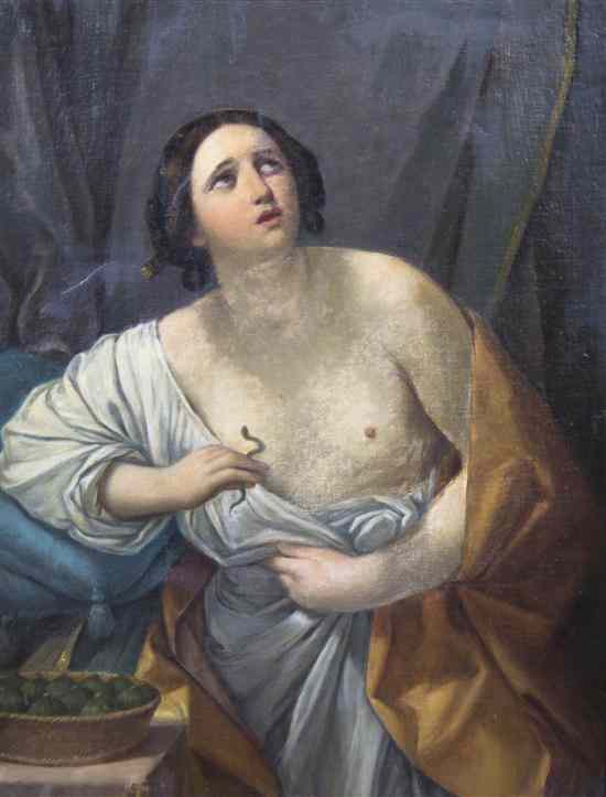 Appraisal: Artist Unknown th century Cleopatra and the Asp oil on