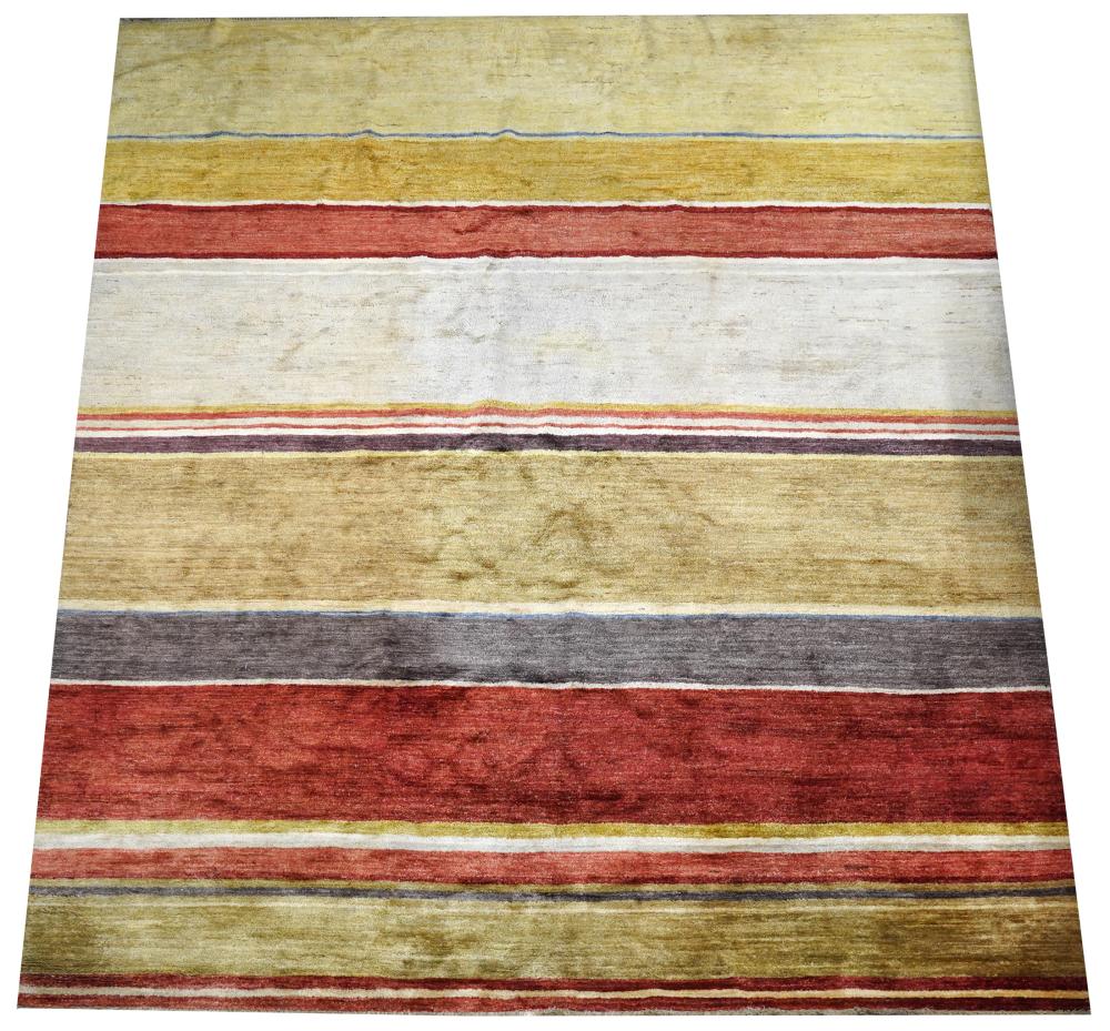 Appraisal: CONTEMPORARY STRIPED AREA RUGfiber content unknown probably wool ' x