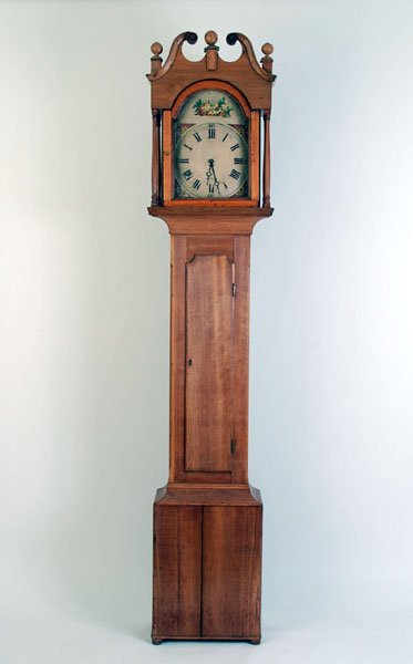 Appraisal: Tall case clock with a broken arch top Wag on