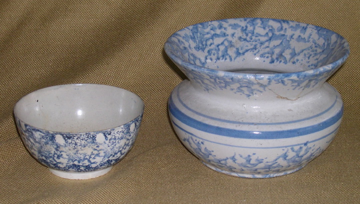 Appraisal: Two Pieces of Stoneware consisting of a rare American blue