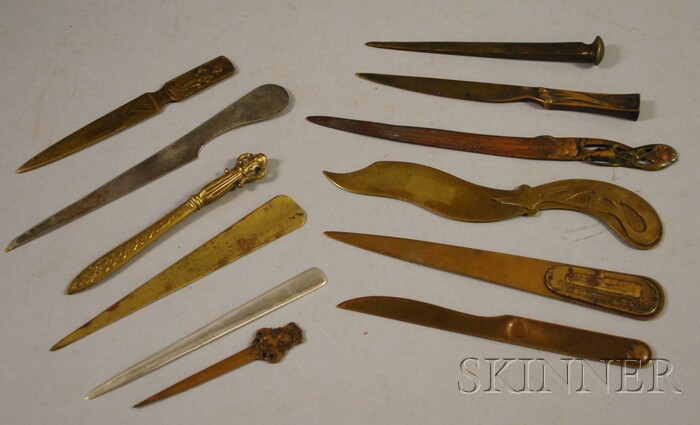 Appraisal: Twelve Assorted Metal Letter Openers including a Tiffany Co sterling