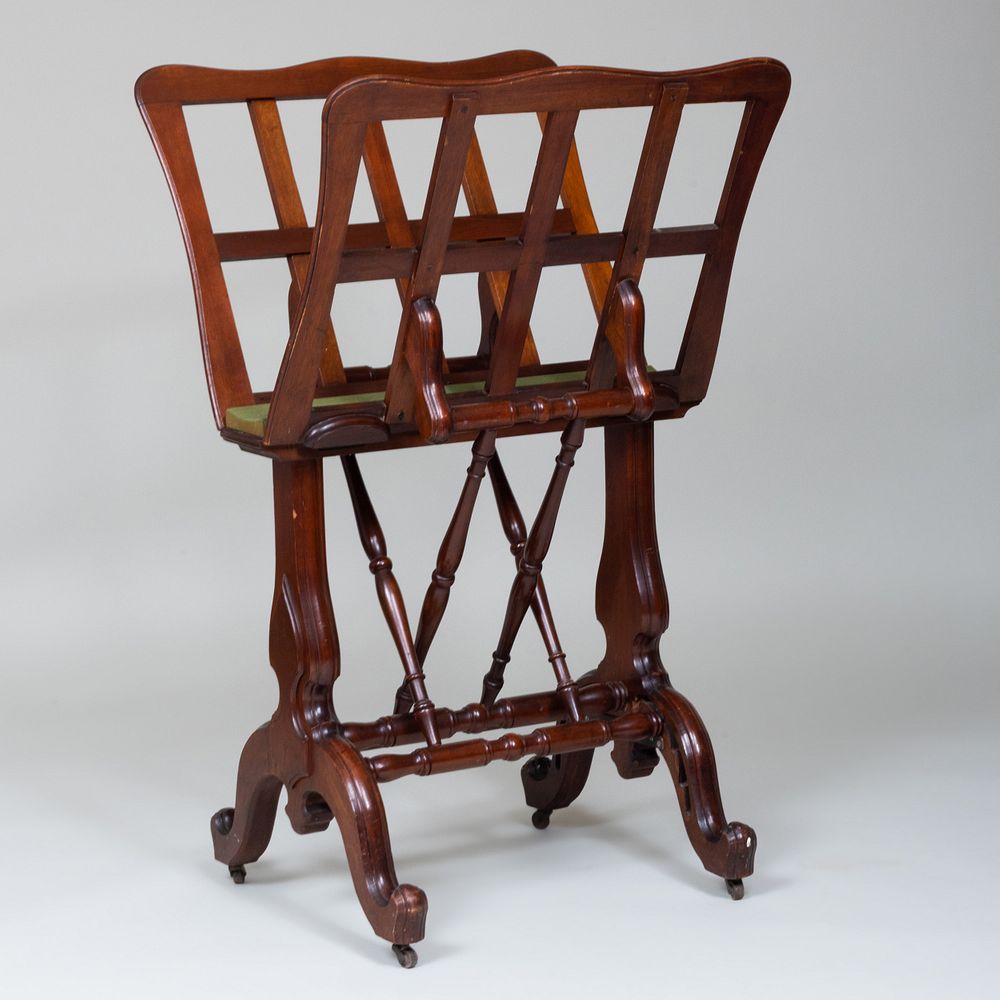 Appraisal: Victorian Style Mahogany Print Rack x x in width fully