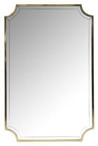 Appraisal: Italian mid-century modern brass mirror attributed to Romeo Rega Italian