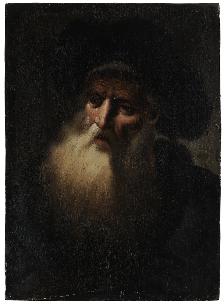 Appraisal: Follower of Rembrandt possibly th century Portrait of a Bearded