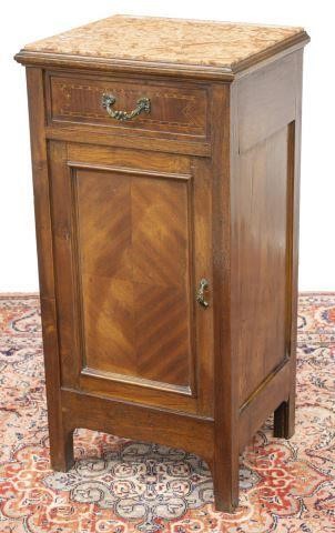 Appraisal: Italian Art Nouveau mahogany bedside cabinet early th c inset