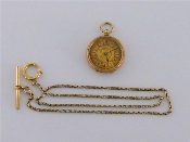 Appraisal: A late th century carat gold fob watch the ornate