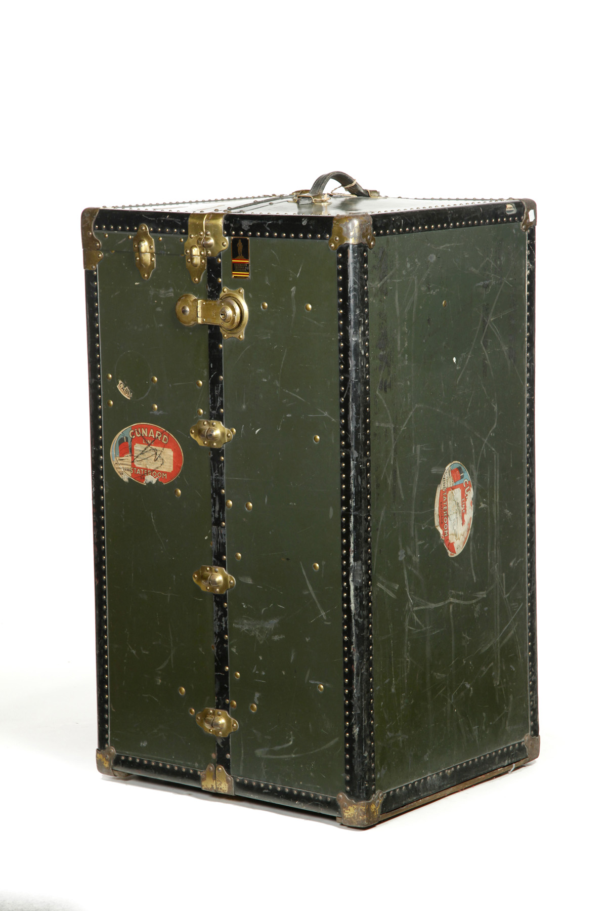 Appraisal: STEAMER TRUNK Possibly England st half- th century Typical form