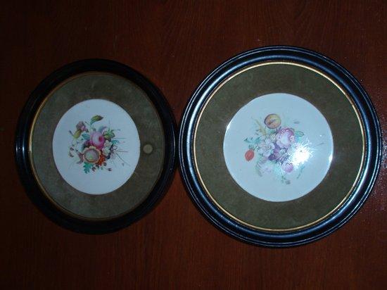 Appraisal: A pair of Davenport plaques each painted a bouquet of